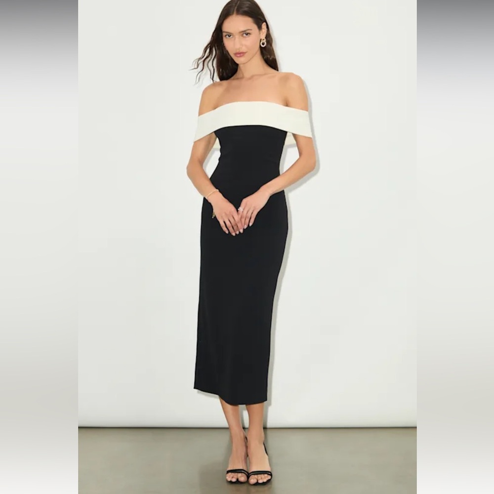 NWT Strapless Black and White Dress